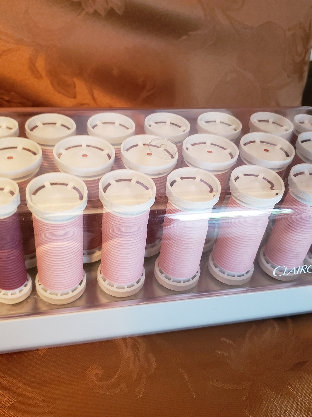 Clairol Electric Pink Hair Rollers - Soft Light Pink Styling Set